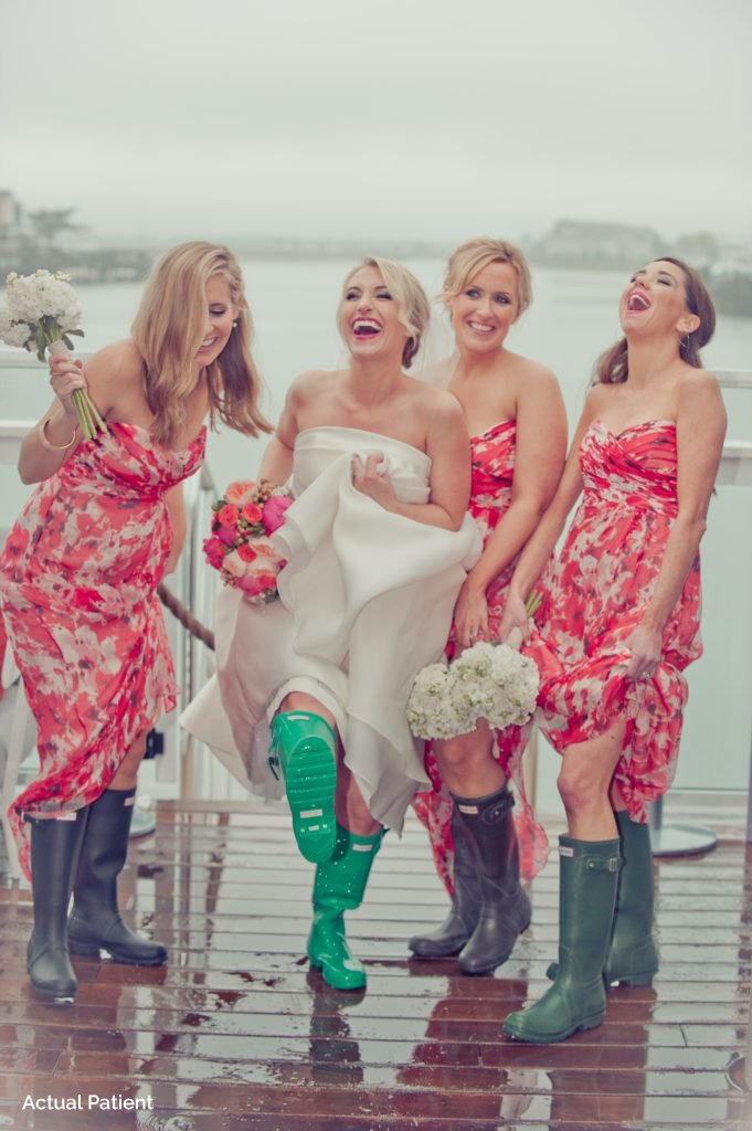 bride in boots