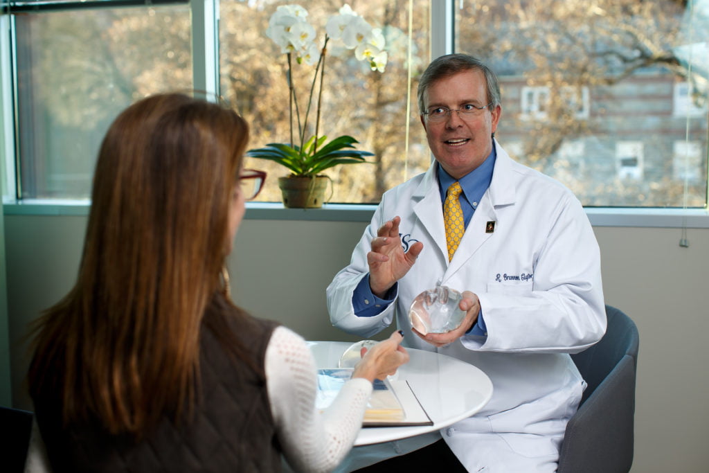 Breast Augmentation Consultation Philadelphia PA showing saline implants and silicone gel implants