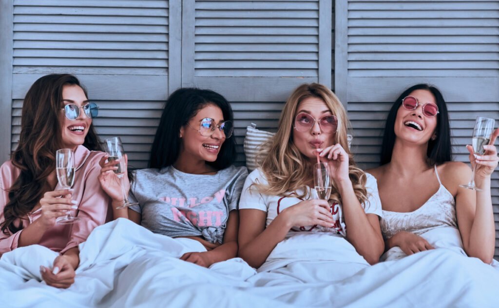Group of women celebrating a bachelorette weekend in Philadelphia
