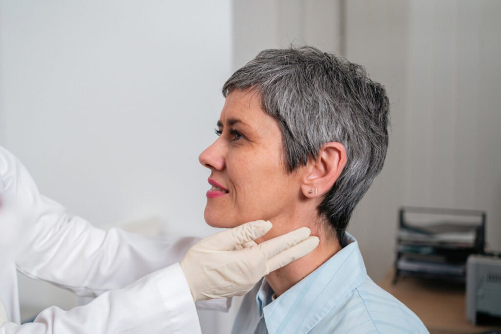 Woman during a facelift consultation